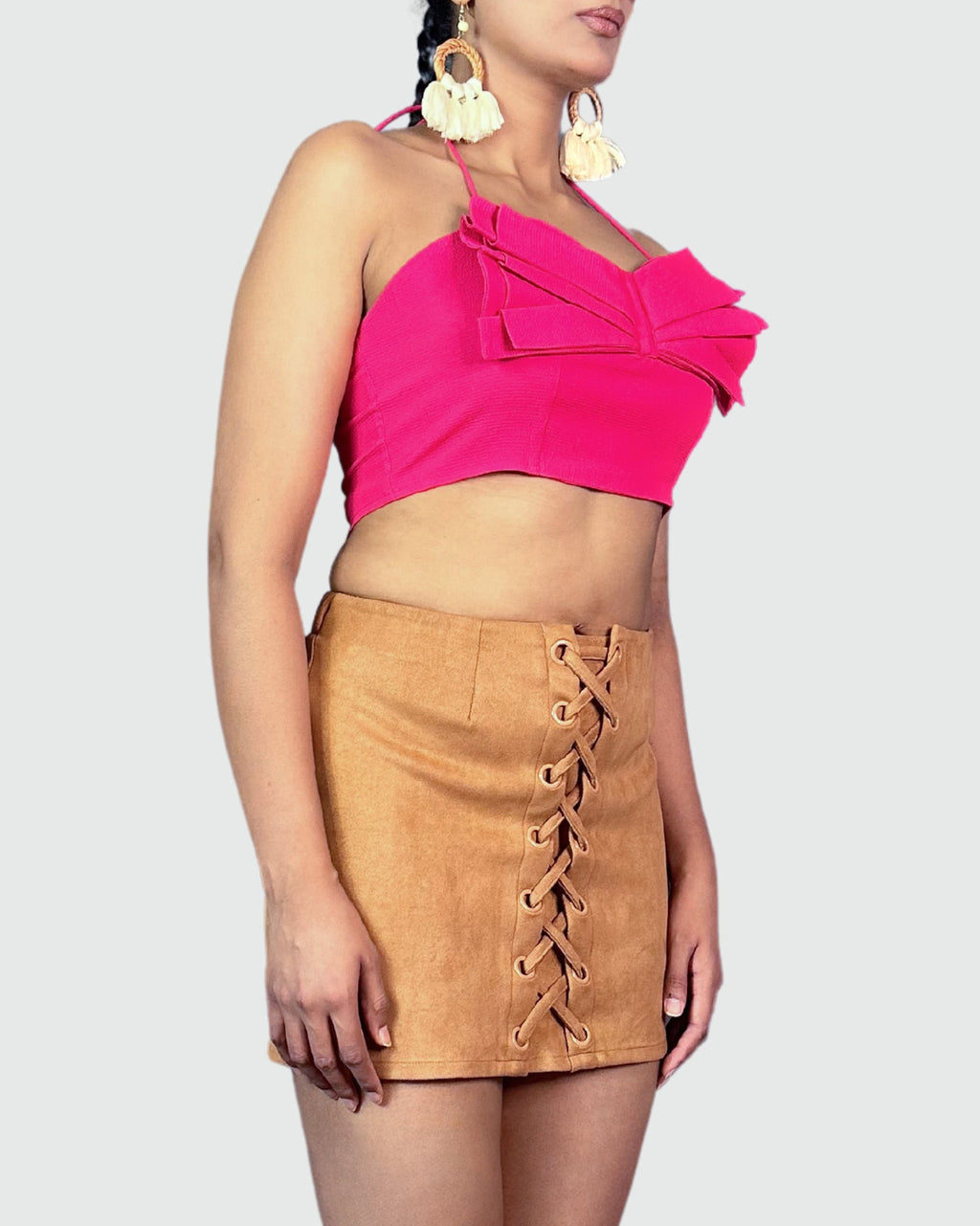 Elara Bow Crop Top | Effortlessly Chic Bow Tops