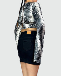 Verve Crop Top with Flared Sleeves