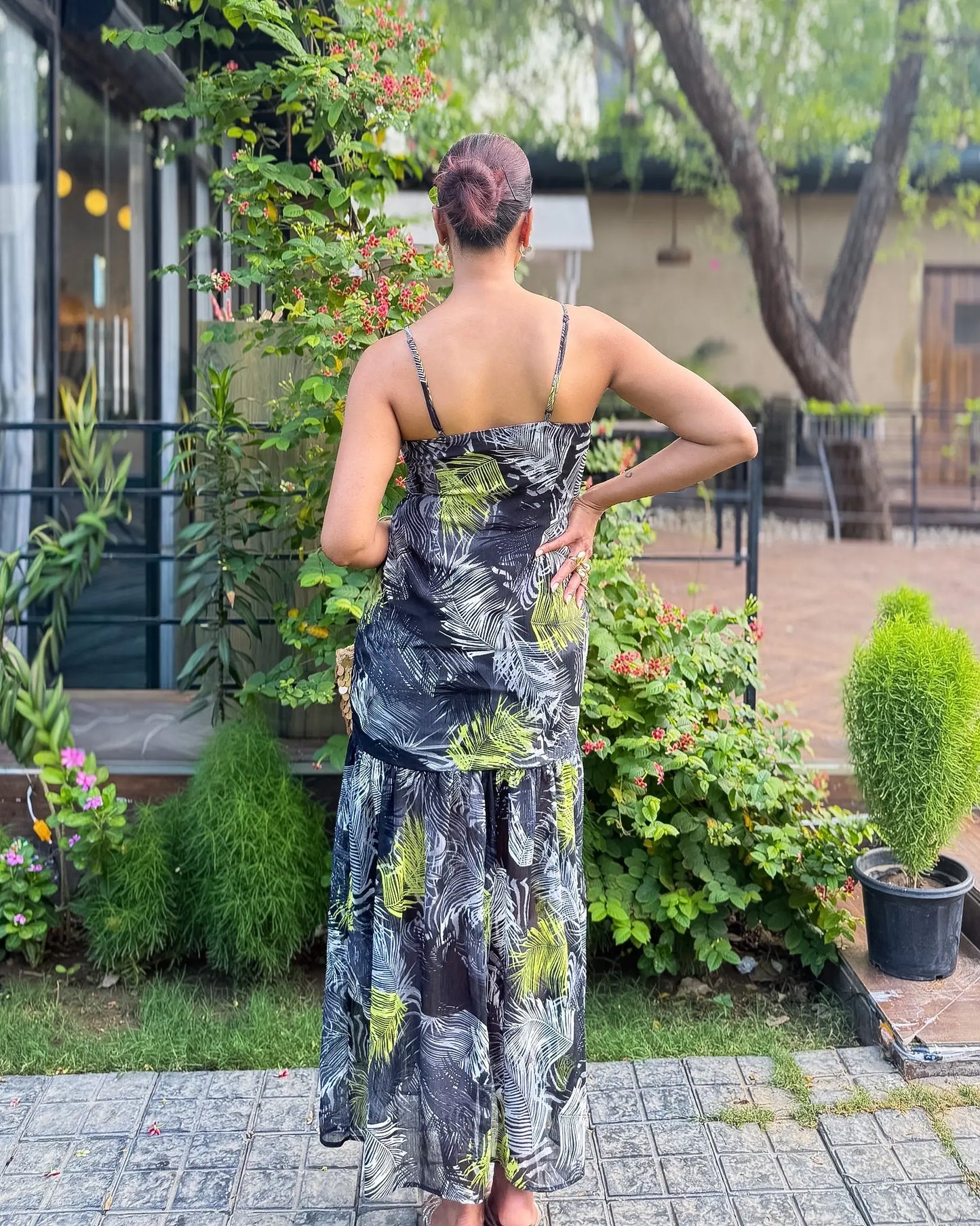 TROPIRA - Tropical Maxi Dress for Women with High Slit