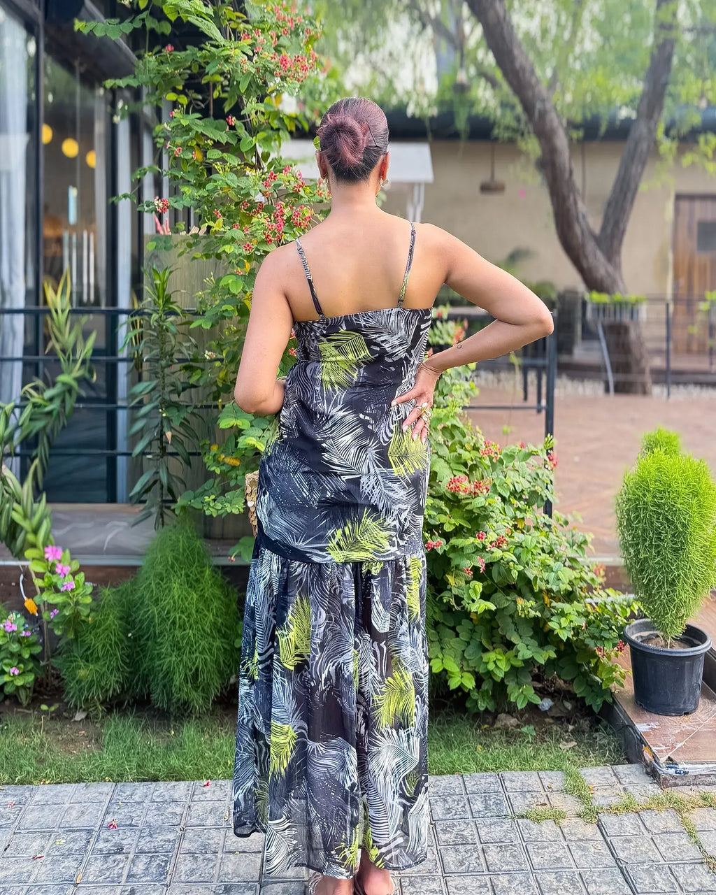 TROPIRA - Tropical Maxi Dress for Women with High Slit