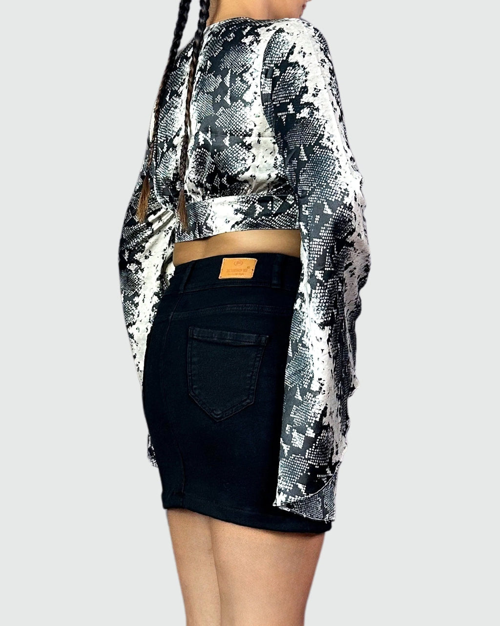 Verve Crop Top with Flared Sleeves - Sledge